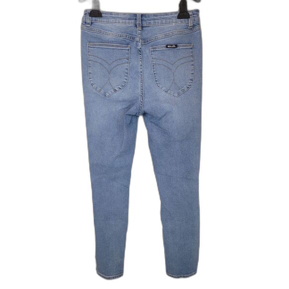 Rollas Westcoast Ankle Mid Rise Skinny Jeans Ocean Worn Jeans - Picture 2 of 6